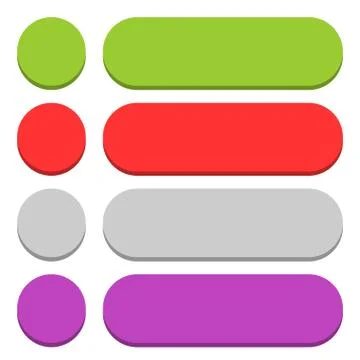 Flat blank icon empty internet color button Illustrazione stock