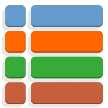 Flat blank icon empty internet color button Иллюстрация