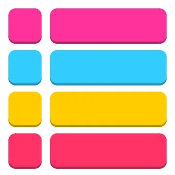 Flat blank icon empty internet color button Illustrazione stock