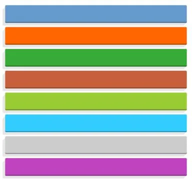 Flat blank icon empty internet color button Illustrazione stock