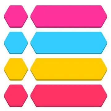 Flat blank icon empty internet color button Illustrazione stock