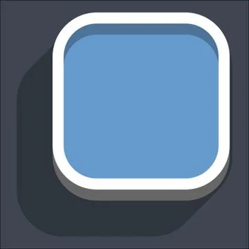 Flat Blank Square Web Internet Button 스톡 일러스트