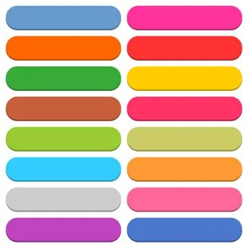Flat blank web icon color rounded rectangle button 스톡 일러스트