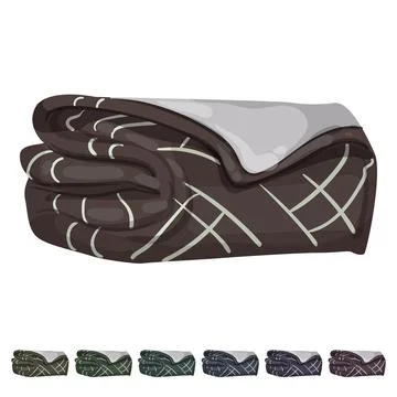 Flat blanket bed color icon vector graphic Stock Illustration