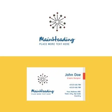 Flat Blast Logo and Visiting Card Template. Busienss Concept Logo Design Stock Illustration