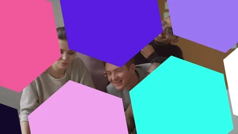 Flat Blocks Transitions 스톡 After Effects