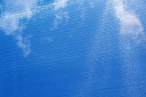 Flat Blue Fabric Shade Panel Reducing Exposure to the Sun Stock Photos