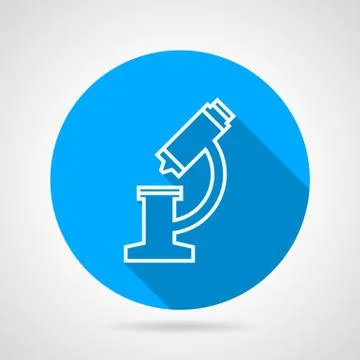 Flat blue icon for microscope Illustrazione stock