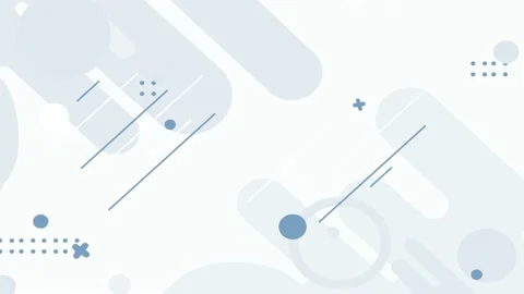 Flat Blue Shapes With Geometric Elements Stock Footage 220424722