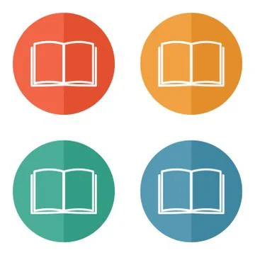 Flat book icon Stock Illustration