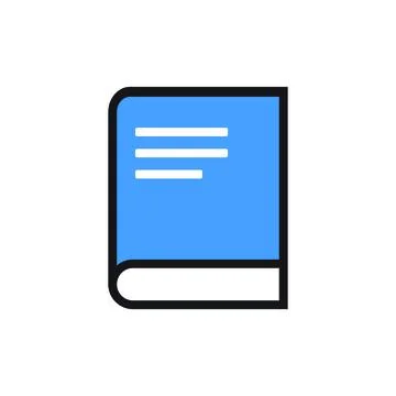 Flat Book icon symbol vector Illustration. Stock Illustration