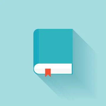 Flat book icon vector illustration. 스톡 일러스트