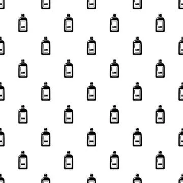 Flat bottle pattern seamless Illustrazione stock