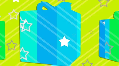 Flat Box and Star  Stock Footage 949923