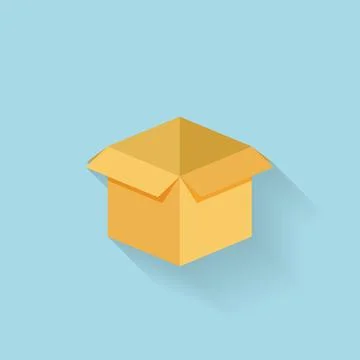 Flat box icon for web. イラスト素材