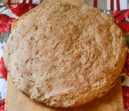 Flat bread with caraway seeds Stock Photos