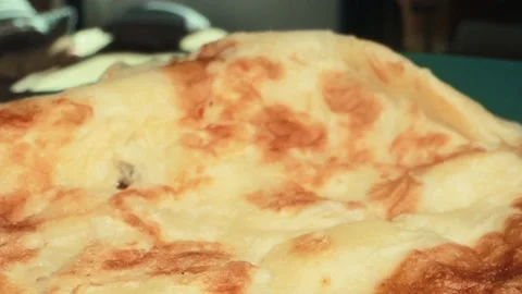 Flat Bread Macro Close Up Slider Probe Lens! (Multiple Clips Bundle) Stock Footage 220942074