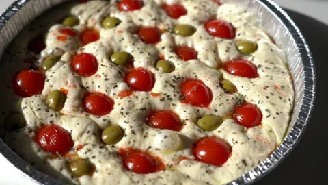 Flat bread ready for the baking Stock Footage 130333986