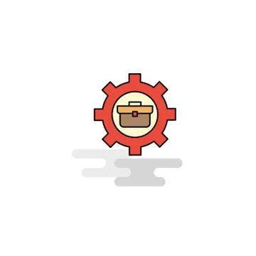 Flat Breifcase setting  Icon. Vector Illustrazione stock