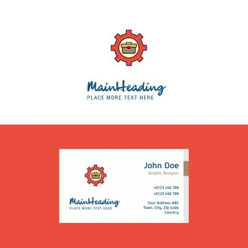 Flat Breifcase setting  Logo and Visiting Card Template. Busienss Concept Log イラスト素材
