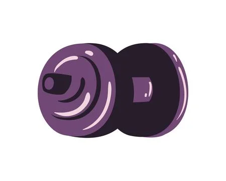 Flat bright dumbell Stock Illustration