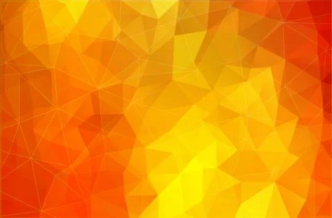 Flat bright yellow abstract triangle shape background Stock Illustration