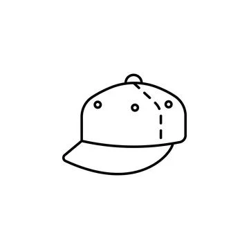 Flat brim hat icon. Element of hat icon for mobile concept and web apps. Thin Stock Illustration