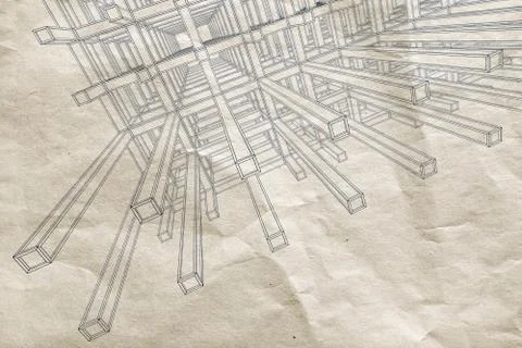 Flat brown cardboard background texture Stock Illustration