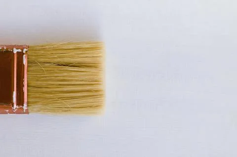 Flat Brush Isolated on White Background Stock Photos