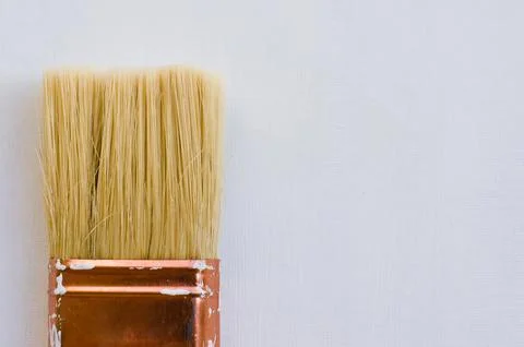 Flat Brush Isolated on White Background Stock Photos