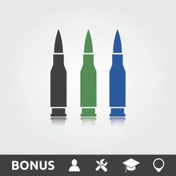 Flat bullet illustration Stock Illustration