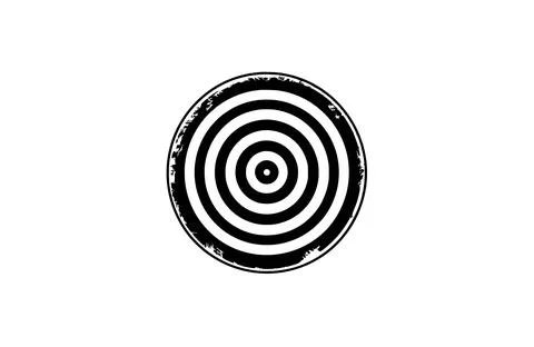 Flat Bullseye icon symbol vector Illustration. Stock Illustration