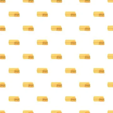 Flat burger wrapped lunch box seamless pattern イラスト素材