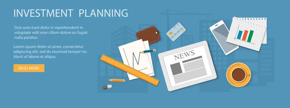 Flat business design Stock Illustration