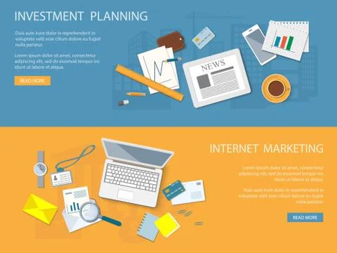 Flat business design Stock Illustration