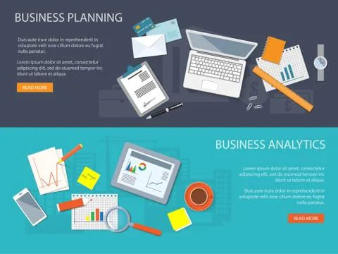 Flat business design Stock Illustration