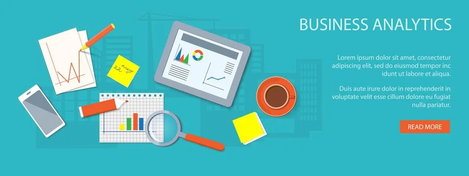Flat business design Stock Illustration