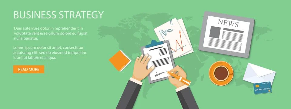 Flat business design Stock Illustration