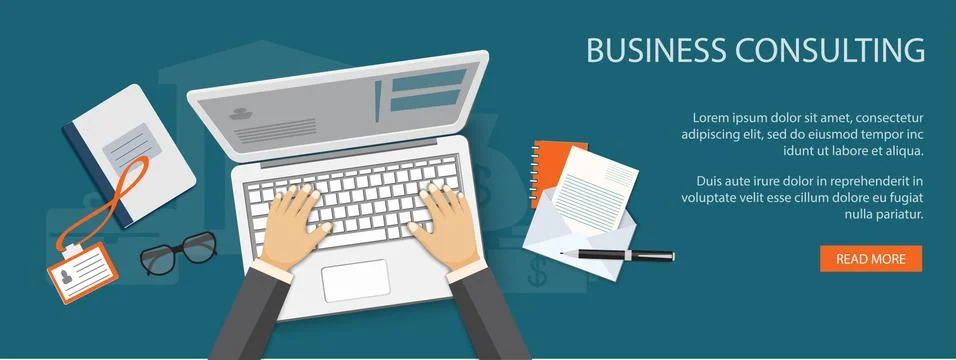 Flat business design Stock Illustration