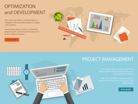 Flat business design Stock Illustration