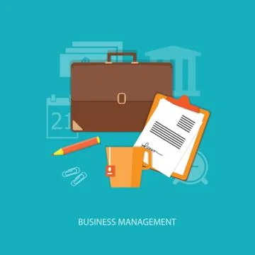Flat  business elements Stock Illustration