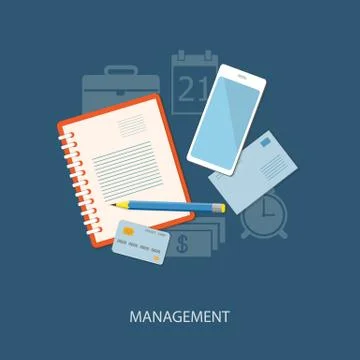 Flat  business elements Illustrazione stock