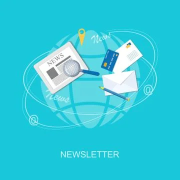 Flat  business elements Stock Illustration