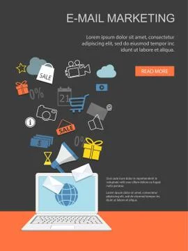 Flat  business elements Stock Illustration