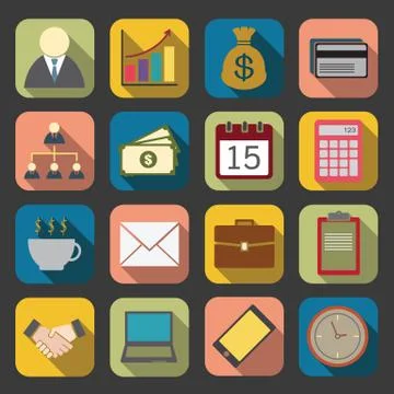 Flat business icon Stock Illustration