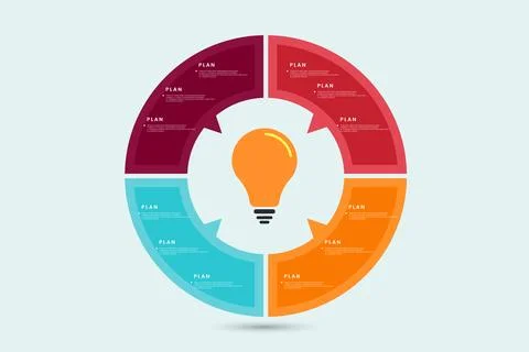 A Flat business presentation infographic template set Vector illustration. .. Stock Illustration