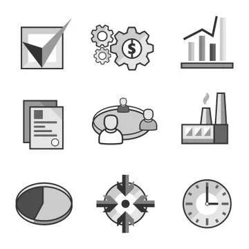 Flat Business Web Icons Illustrazione stock