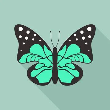 Flat butterfly2 Stock Photos