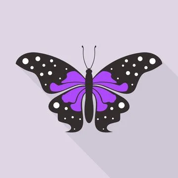 Flat butterfly3 Stock Photos