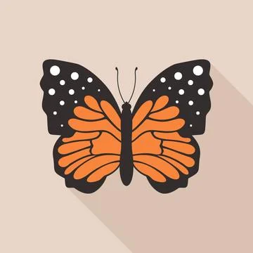 Flat butterfly4 Stock Photos